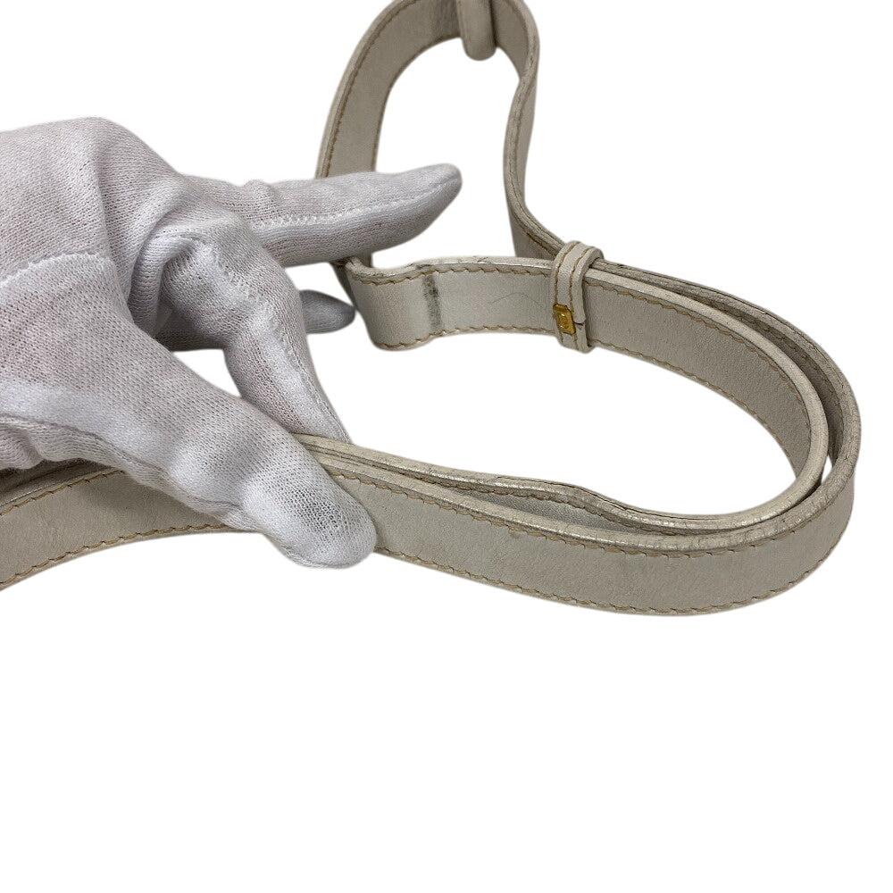 GUCCI Shoulder Bag 001�E090�E0729 Canvas, Leather white Old Gucci Flora GG Women Used Authentic