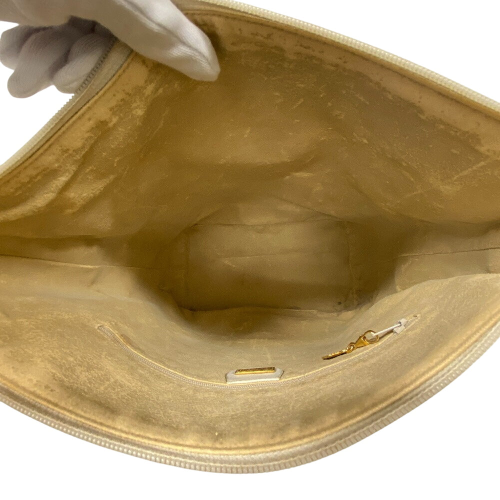 GUCCI Shoulder Bag 001�E090�E0729 Canvas, Leather white Old Gucci Flora GG Women Used Authentic