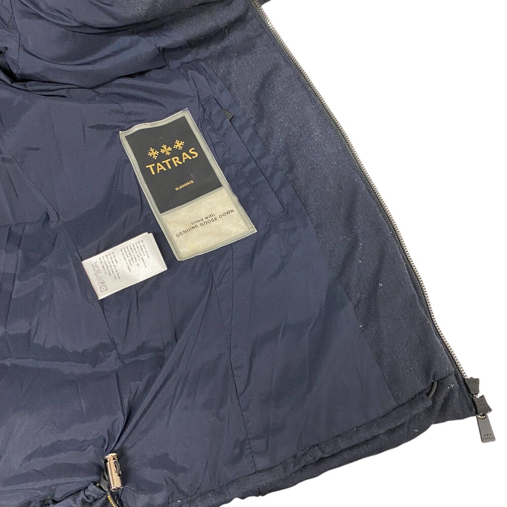 TATRAS Down jacket Navy Real fur pure quality Women 1 Used Authentic
