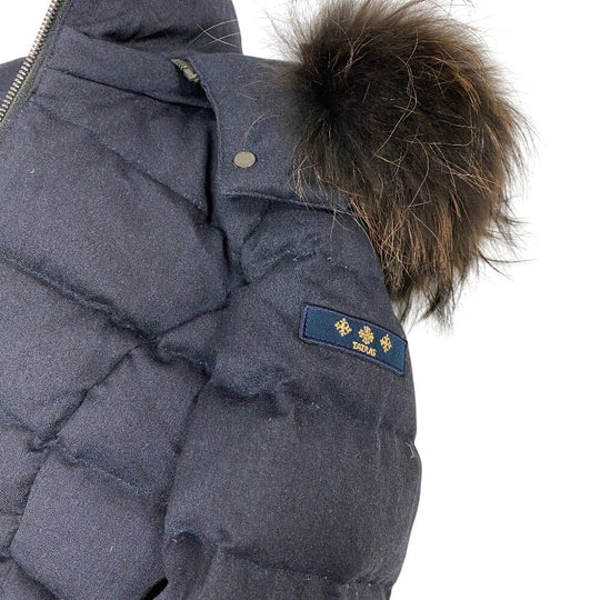 TATRAS Down jacket Navy Real fur pure quality Women 1 Used Authentic