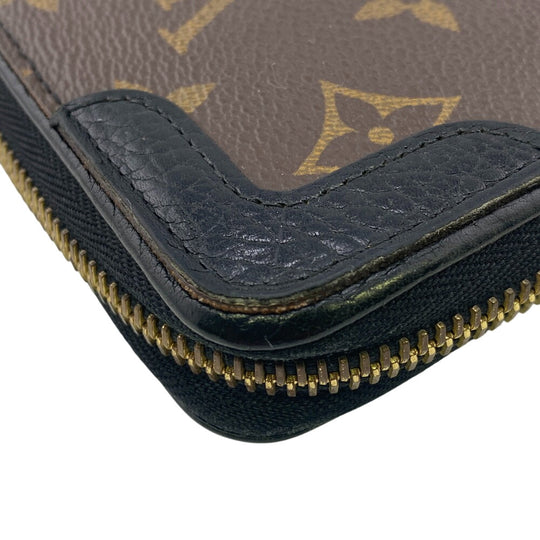 LOUIS VUITTON Long Wallet Purse M61855 leather Brown Zip Around Monogram Zippy wallet Retiro Women Used Authentic