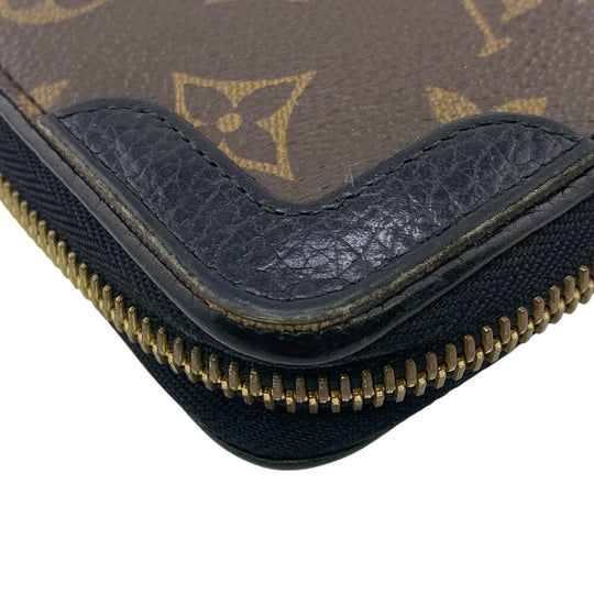 LOUIS VUITTON Long Wallet Purse M61855 leather Brown Zip Around Monogram Zippy wallet Retiro Women Used Authentic
