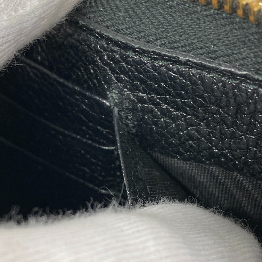 GUCCI Long Wallet Purse 570661 leather black Zip Around Zumi Women Used Authentic