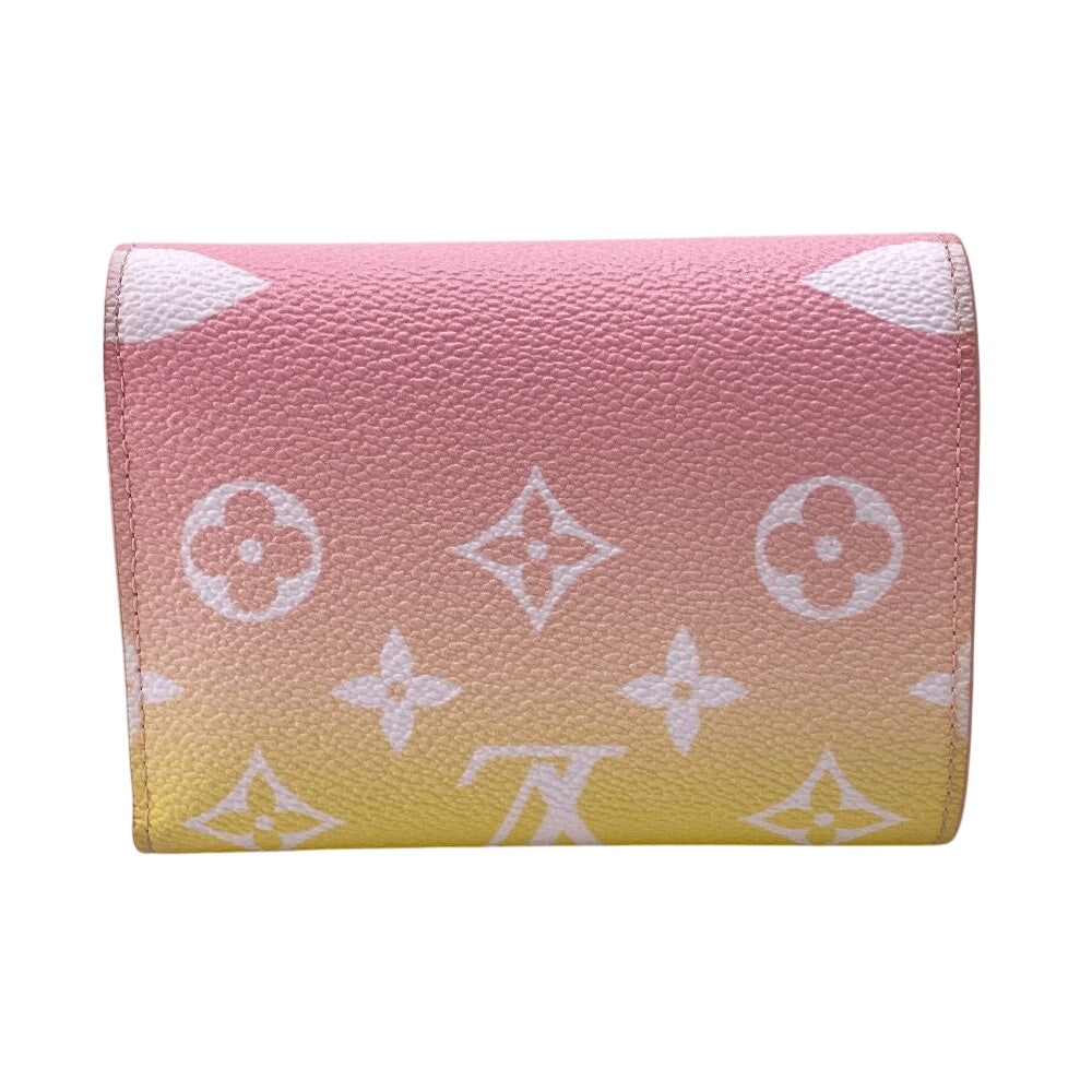 LOUIS VUITTON Tri-fold wallet M80388 leather pink Monogram Rose Claire by the Pool Portefeuille Victorine Wilde Women Used Authentic