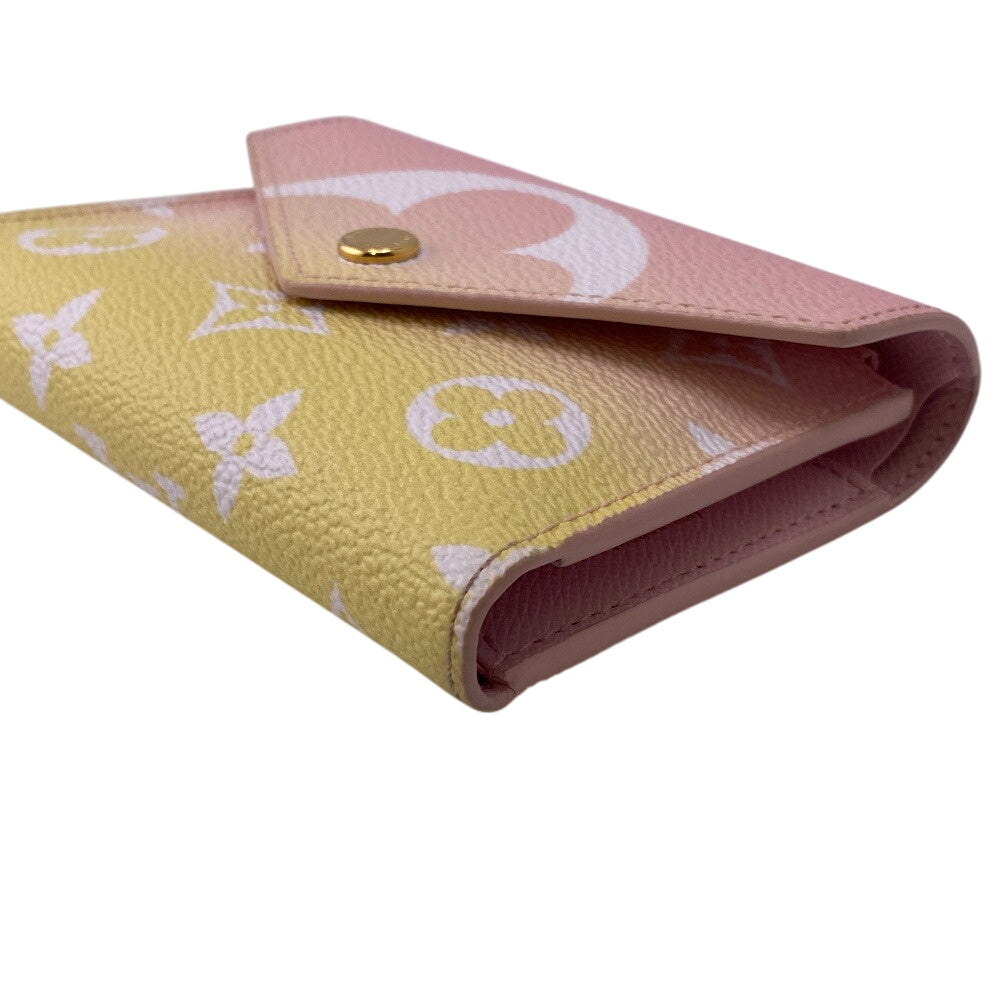 LOUIS VUITTON Tri-fold wallet M80388 leather pink Monogram Rose Claire by the Pool Portefeuille Victorine Wilde Women Used Authentic