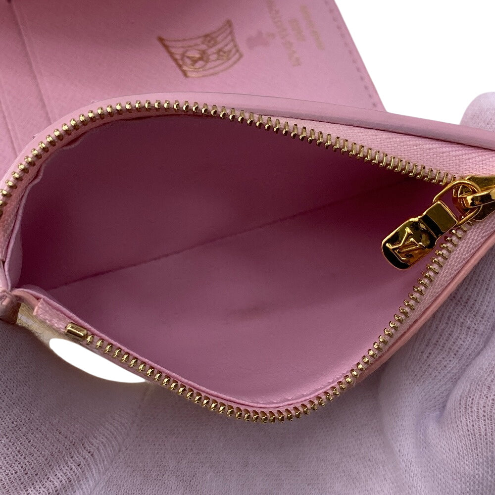 LOUIS VUITTON Tri-fold wallet M80388 leather pink Monogram Rose Claire by the Pool Portefeuille Victorine Wilde Women Used Authentic