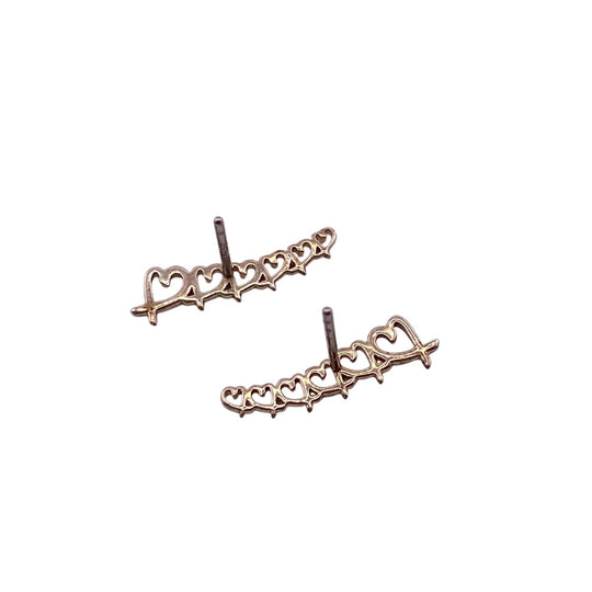 TIFFANY&Co. Pierce AG925 gold Loving heart climber Women Used Authentic