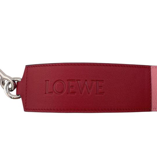 LOEWE Shoulder strap Leather, Metal Red Women Used Authentic