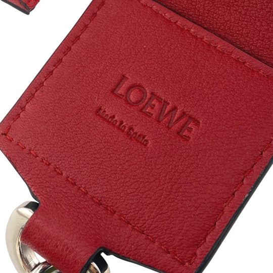 LOEWE Shoulder strap Leather, Metal Red Women Used Authentic