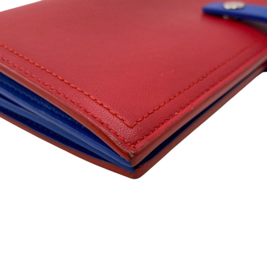 BOTTEGAVENETA Long Wallet Purse leather Red Women Used Authentic