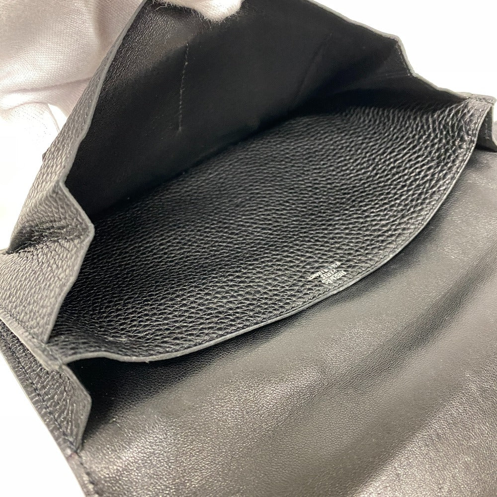 HERMES Waist bag Togo black Sling bag Crossbody Dogon SilverMetal Women(Unisex) Used Authentic