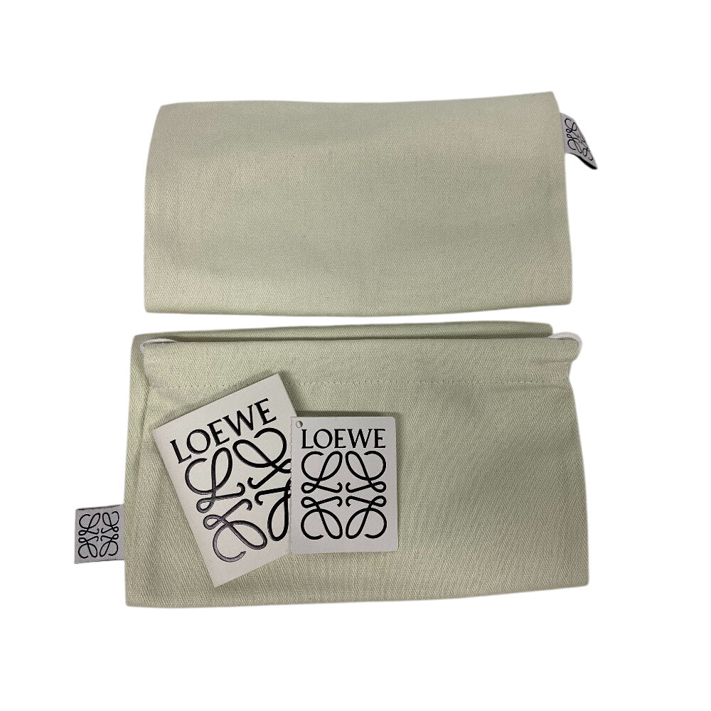 LOEWE Handbag Canvas, Leather Navy Repeat anagram Americana 28 Women Used Authentic