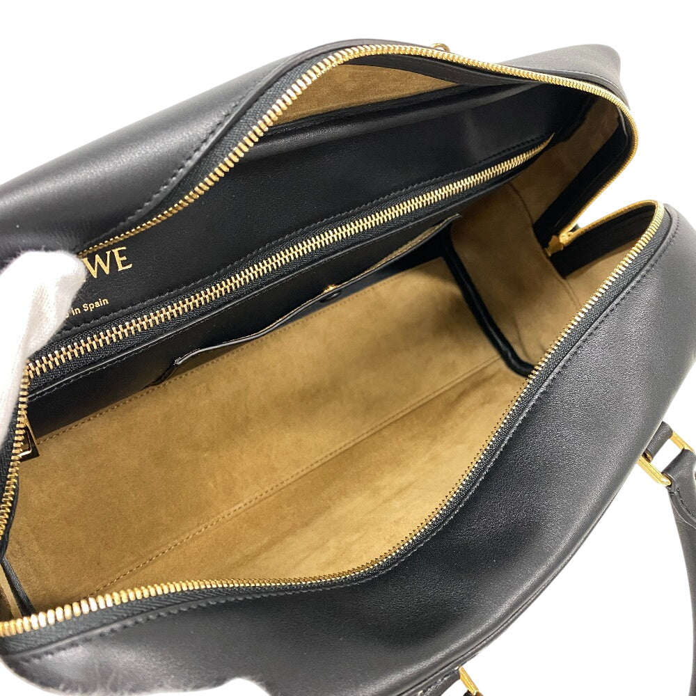 LOEWE Handbag Canvas, Leather Navy Repeat anagram Americana 28 Women Used Authentic