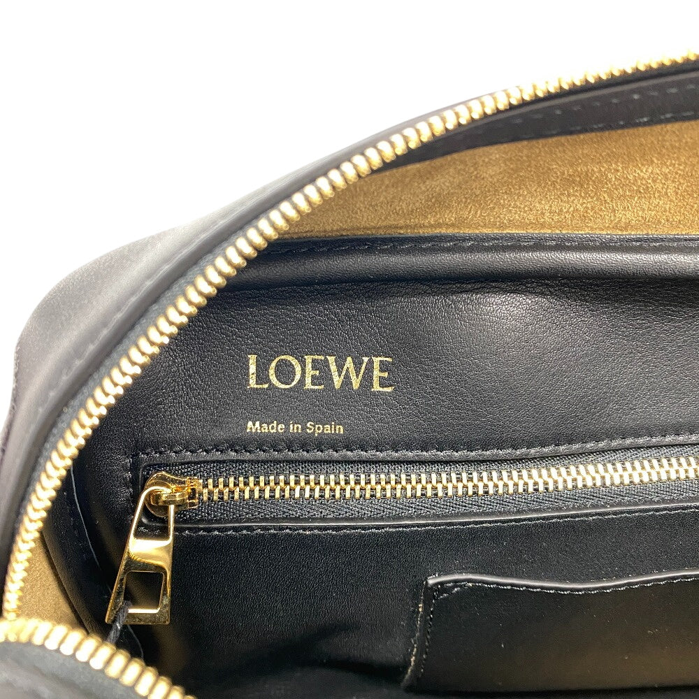 LOEWE Handbag Canvas, Leather Navy Repeat anagram Americana 28 Women Used Authentic