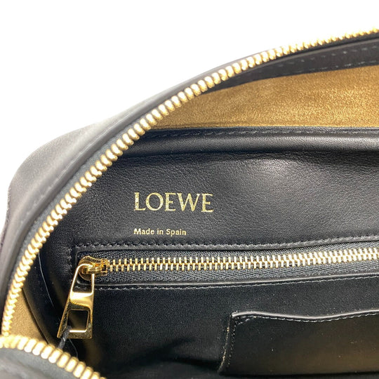 LOEWE Handbag Canvas, Leather Navy Repeat anagram Americana 28 Women Used Authentic