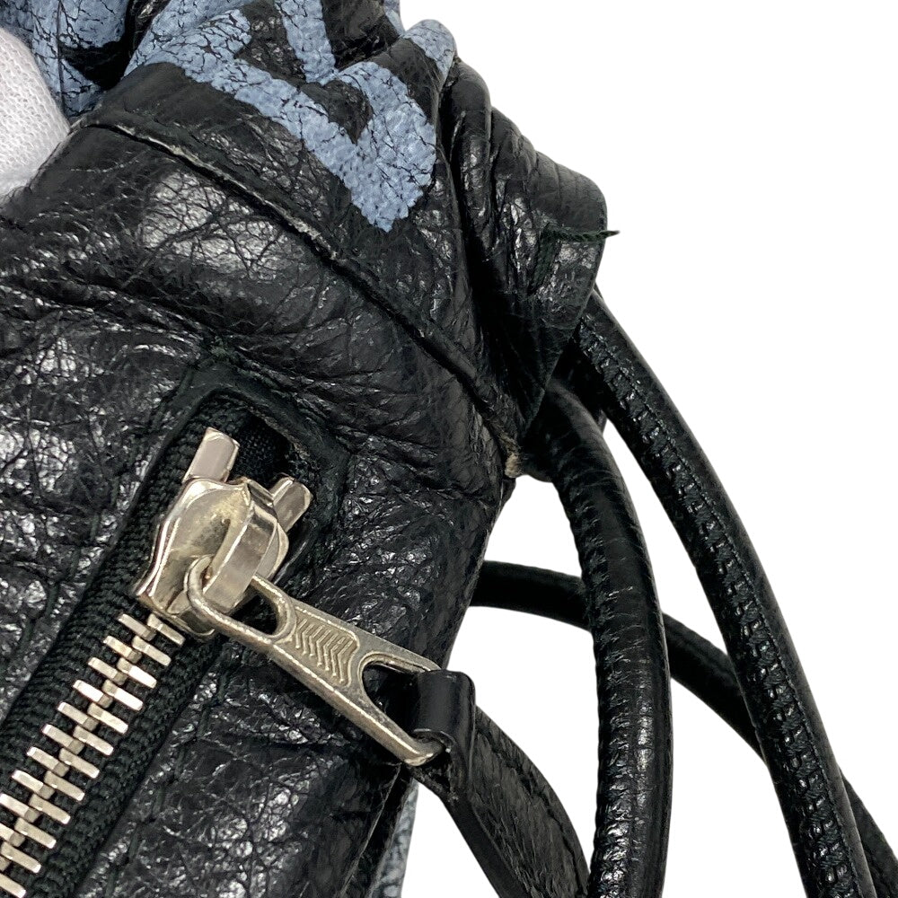 BALENCIAGA Backpack 581779 leather black Drawstring Graffiti mens Used Authentic