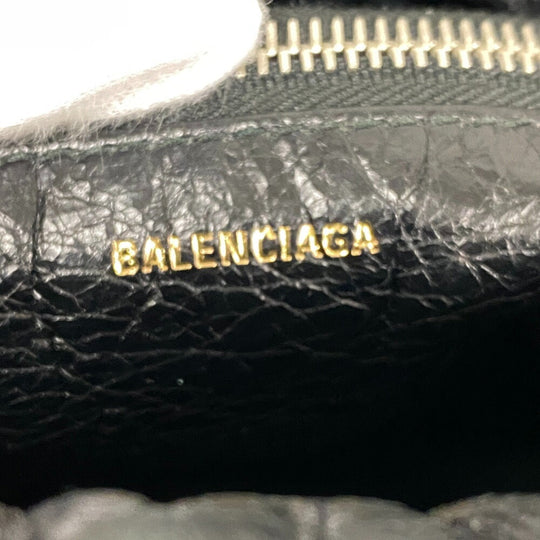 BALENCIAGA Backpack 581779 leather black Drawstring Graffiti mens Used Authentic