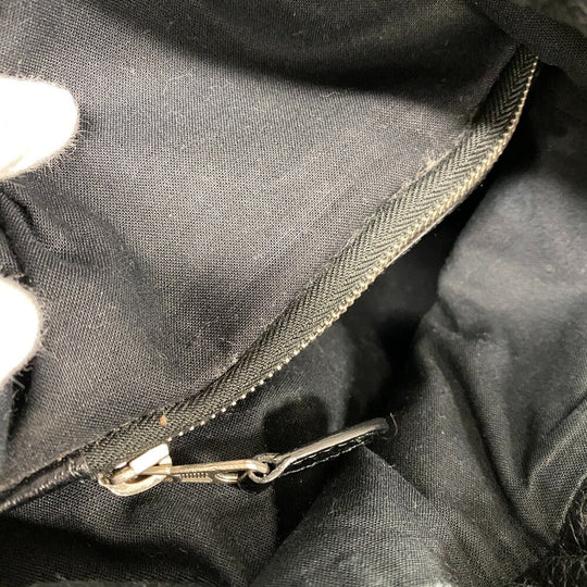 BALENCIAGA Backpack 581779 leather black Drawstring Graffiti mens Used Authentic