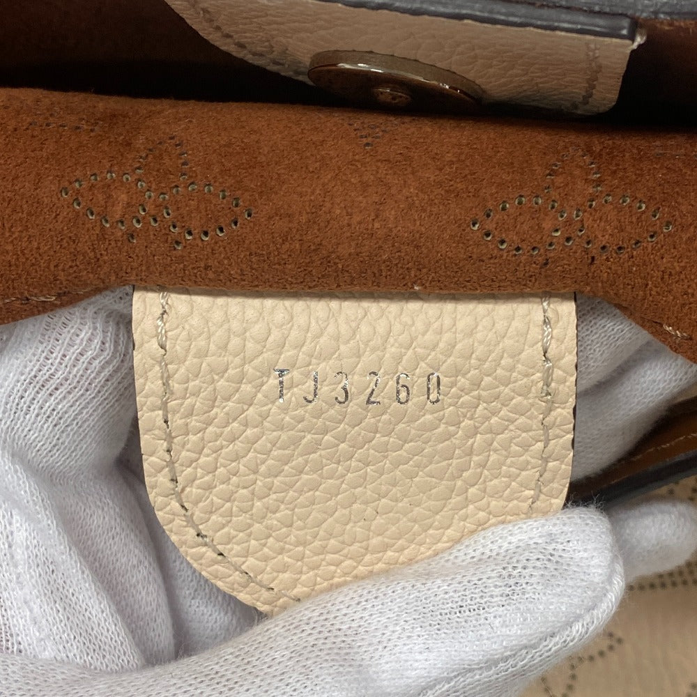 LOUIS VUITTON Handbag M51950 Monogram Mahina white Mahina Hina PM Women Used Authentic