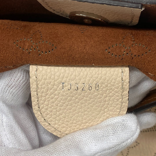 LOUIS VUITTON Handbag M51950 Monogram Mahina white Mahina Hina PM Women Used Authentic