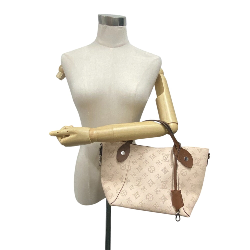 LOUIS VUITTON Handbag M51950 Monogram Mahina white Mahina Hina PM Women Used Authentic