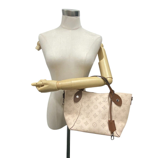 LOUIS VUITTON Handbag M51950 Monogram Mahina white Mahina Hina PM Women Used Authentic