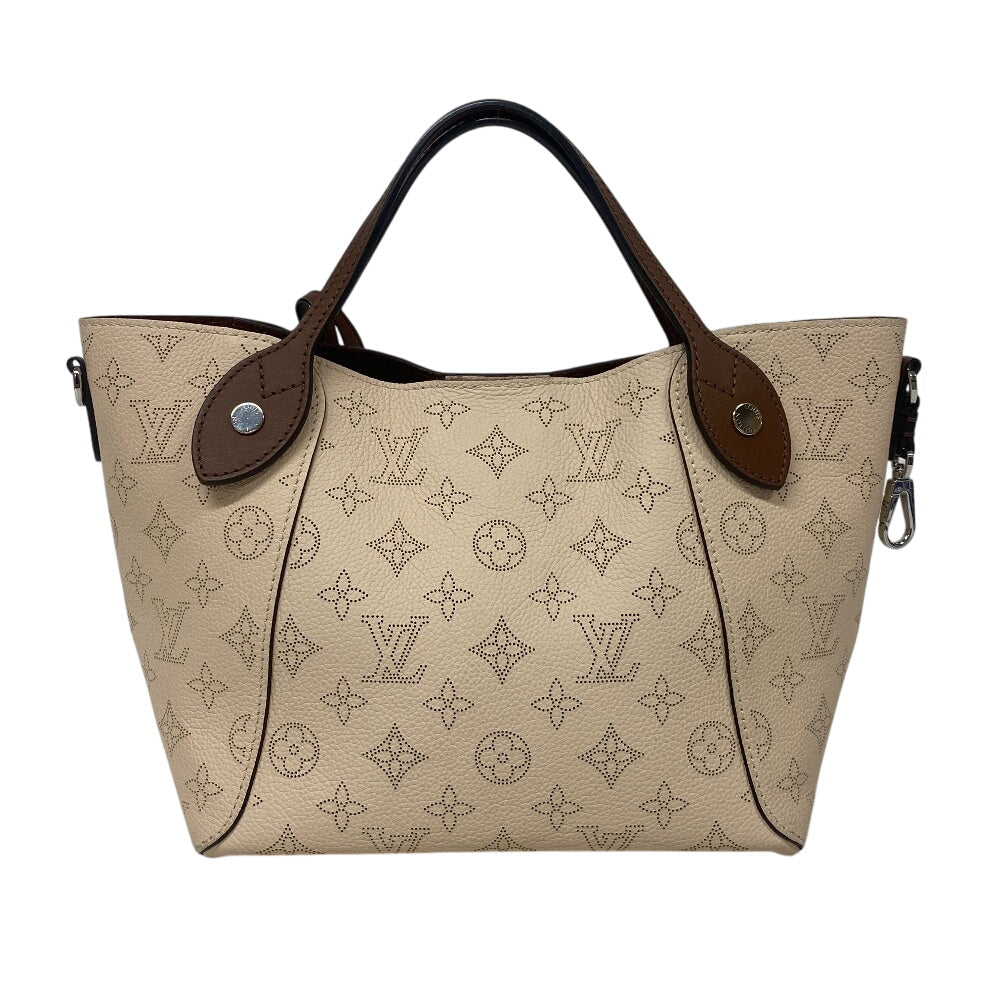 LOUIS VUITTON Handbag M51950 Monogram Mahina white Mahina Hina PM Women Used Authentic