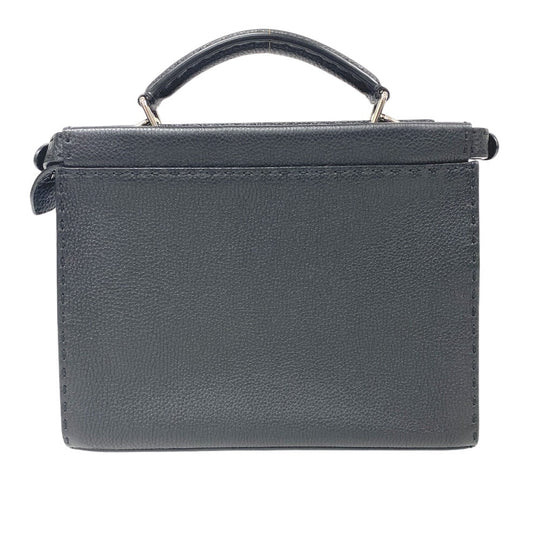 FENDI Handbag 7VA422 leather black Peekaboo Celeria Fit Mini Women Used Authentic