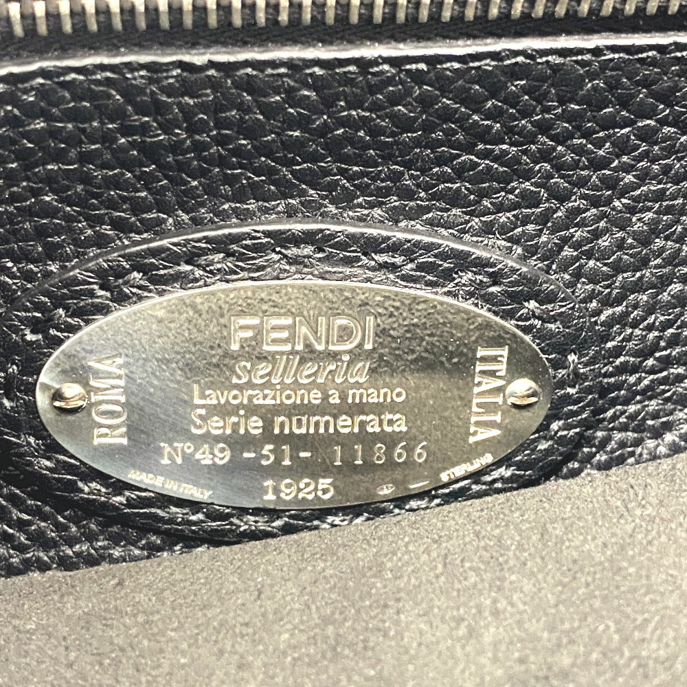FENDI Handbag 7VA422 leather black Peekaboo Celeria Fit Mini Women Used Authentic