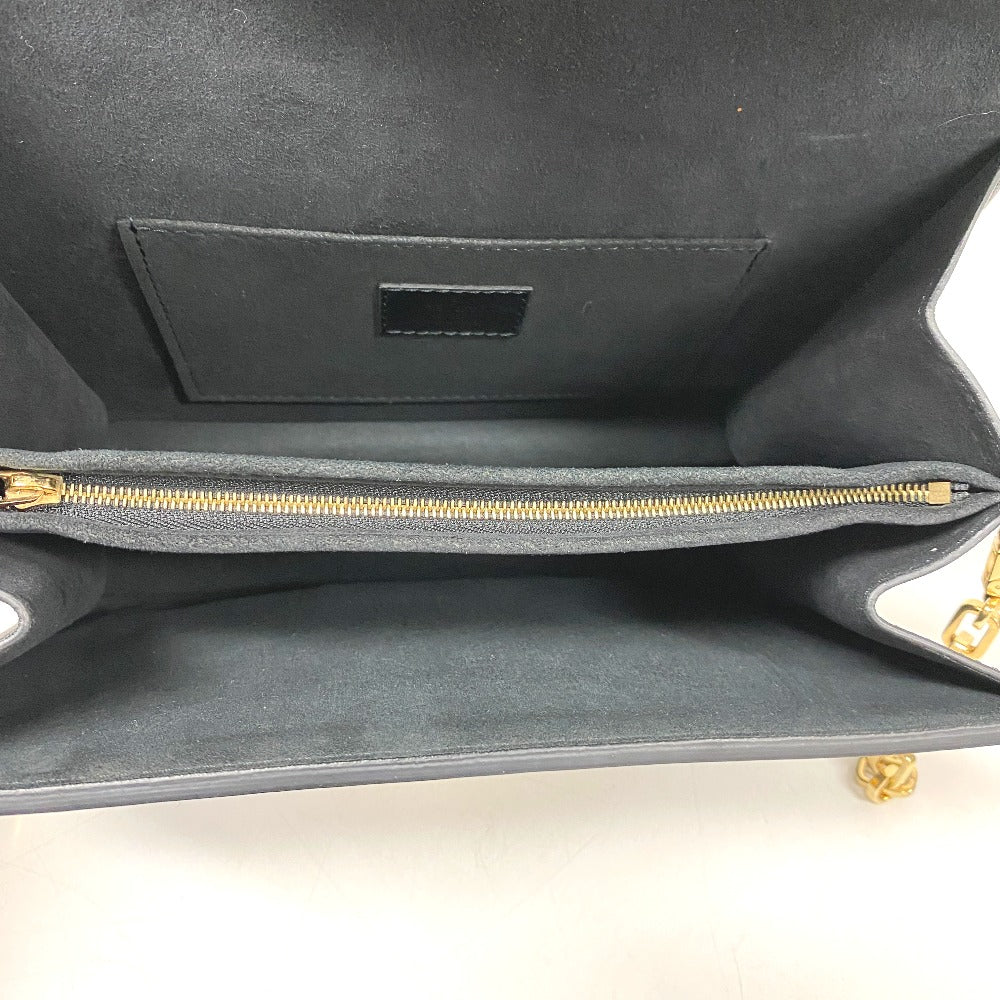 LOUIS VUITTON Shoulder Bag M55821 leather black LV Lock Dauphine MM Women Used Authentic