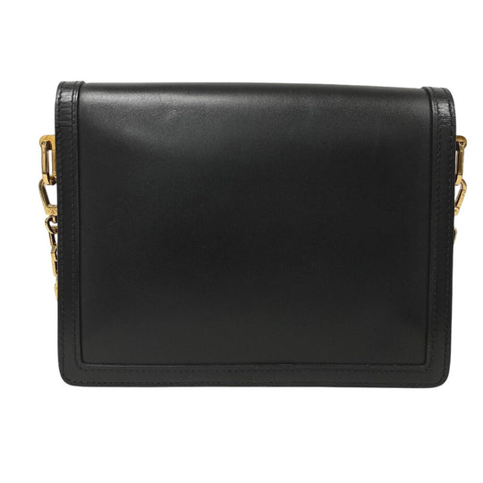 LOUIS VUITTON Shoulder Bag M55821 leather black LV Lock Dauphine MM Women Used Authentic