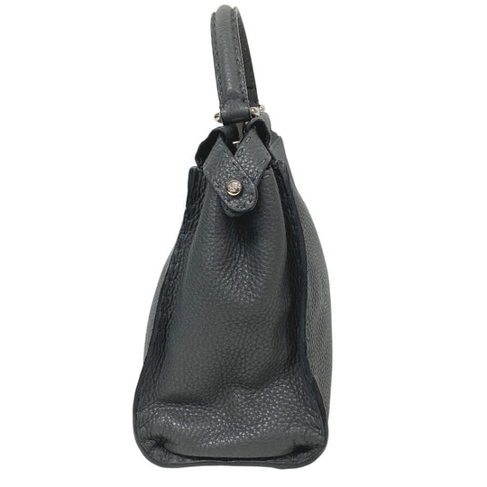 FENDI Handbag 8BN226 leather gray 2WAY Shoulder Bag Peek-a-boo regular Women Used Authentic