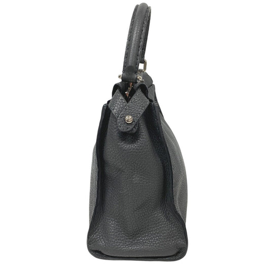 FENDI Handbag 8BN226 leather gray 2WAY Shoulder Bag Peek-a-boo regular Women Used Authentic