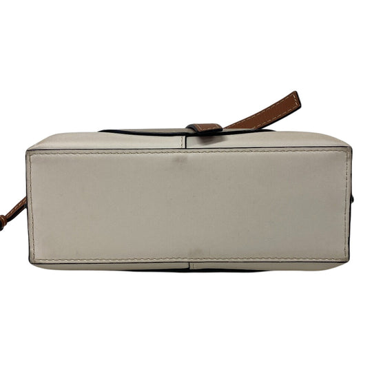 LOEWE Handbag leather beige mini Gate top handle anagram Women Used Authentic