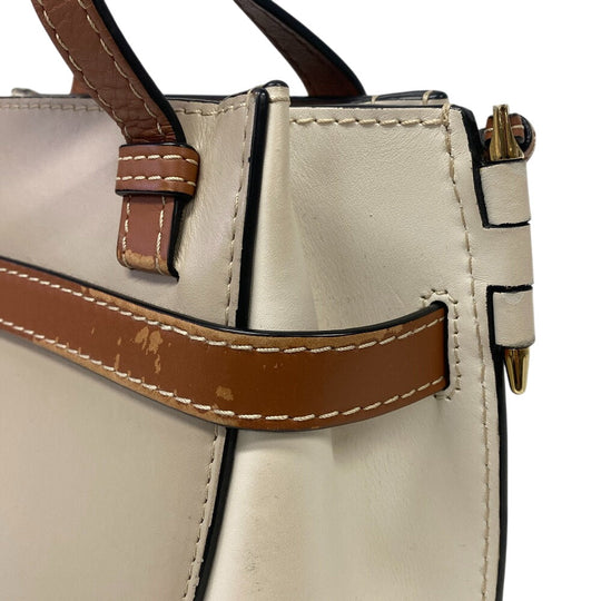 LOEWE Handbag leather beige mini Gate top handle anagram Women Used Authentic
