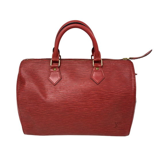 LOUIS VUITTON Boston Duffel bag M43007 leather Castilian red Epi Speedy 30 Women Used Authentic
