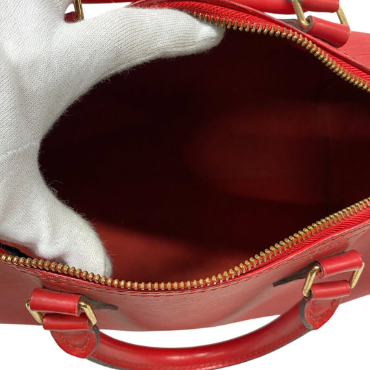 LOUIS VUITTON Boston Duffel bag M43007 leather Castilian red Epi Speedy 30 Women Used Authentic