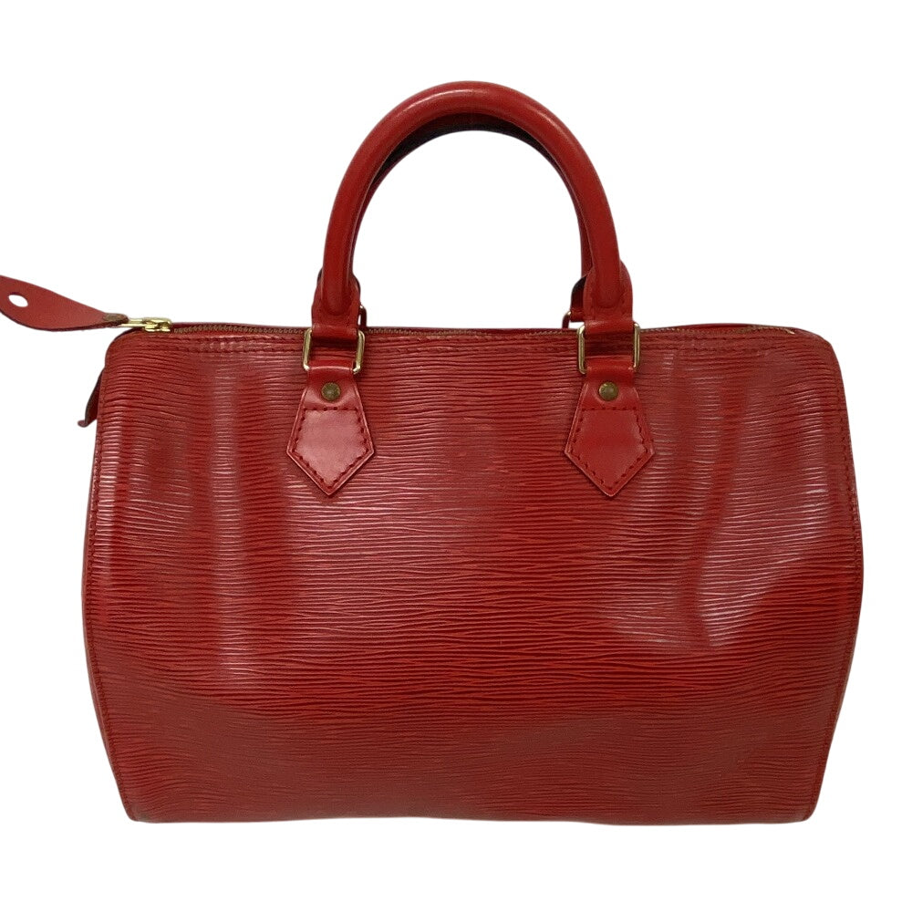 LOUIS VUITTON Boston Duffel bag M43007 leather Castilian red Epi Speedy 30 Women Used Authentic