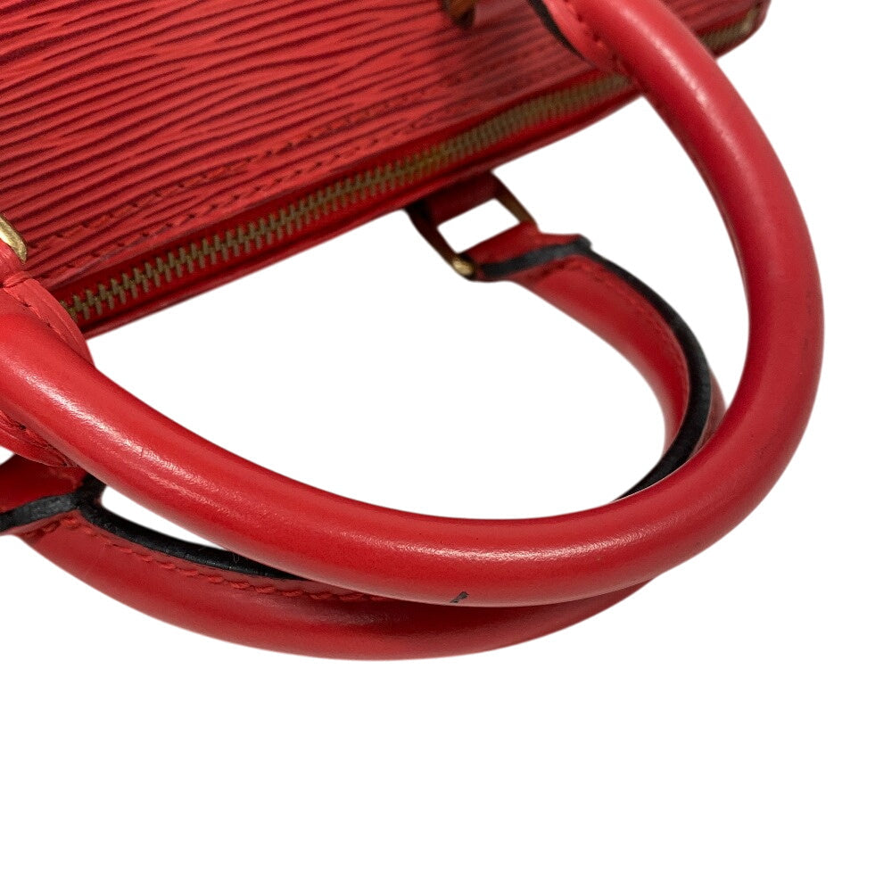 LOUIS VUITTON Boston Duffel bag M43007 leather Castilian red Epi Speedy 30 Women Used Authentic