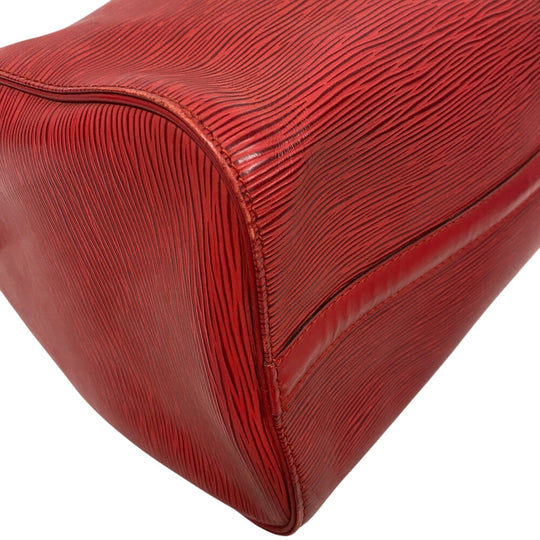 LOUIS VUITTON Boston Duffel bag M43007 leather Castilian red Epi Speedy 30 Women Used Authentic