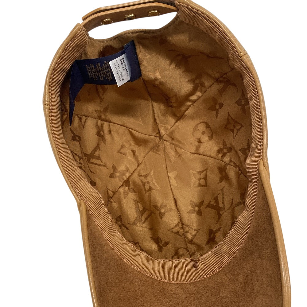 LOUIS VUITTON cap M7005M lambskin Brown Cap Cruiser mens(Unisex) Used Authentic