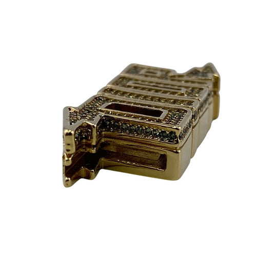 Dior charm Gold Plated, Rhinestone gold Women Used Authentic