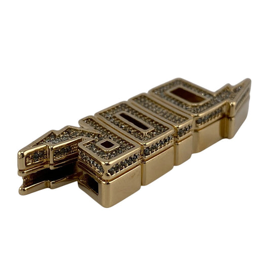 Dior charm Gold Plated, Rhinestone gold Women Used Authentic