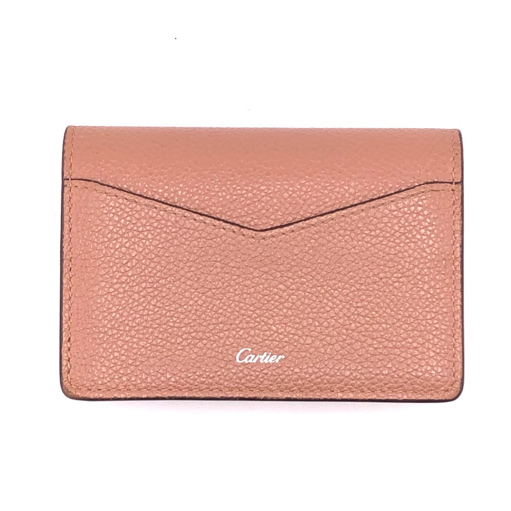 CARTIER Coin case leather beige PANTHERE Women Used Authentic