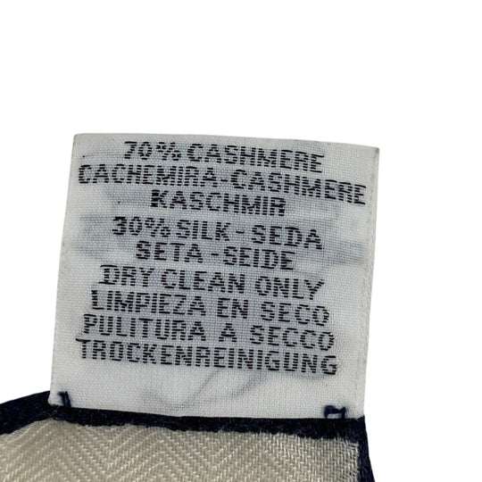 HERMES Stall Cashmere, Silk blue Caregean Fermata Women Used Authentic