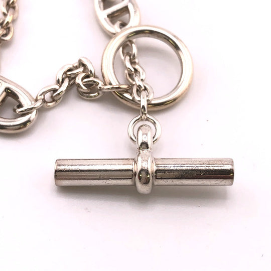 HERMES bracelet Silver925 Silver Silver Chene Dunkle Farandole Women Used Authentic