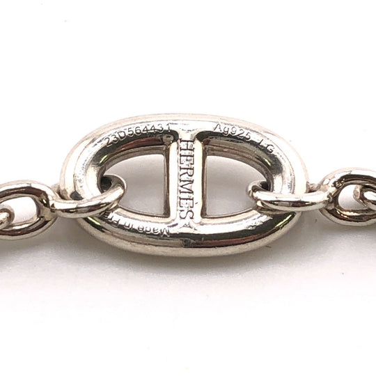 HERMES bracelet Silver925 Silver Silver Chene Dunkle Farandole Women Used Authentic