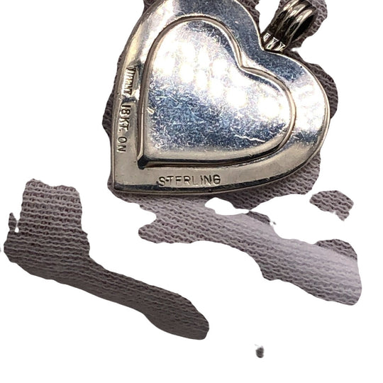 TIFFANY&Co. Pendant top Silver925 Silver Heart Plate Top Women Used Authentic