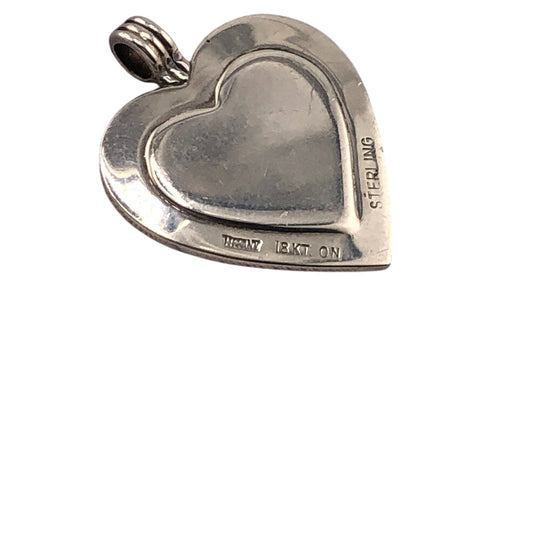 TIFFANY&Co. Pendant top Silver925 Silver Heart Plate Top Women Used Authentic
