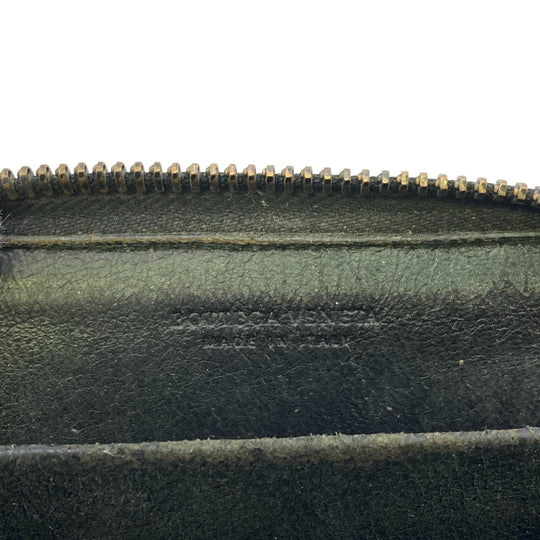 BOTTEGAVENETA Coin case leather black INTRECCIATO mens Used Authentic
